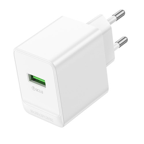 BOROFONE BAS12 Erudite 18W QC3.0 Single Port Charger -  White