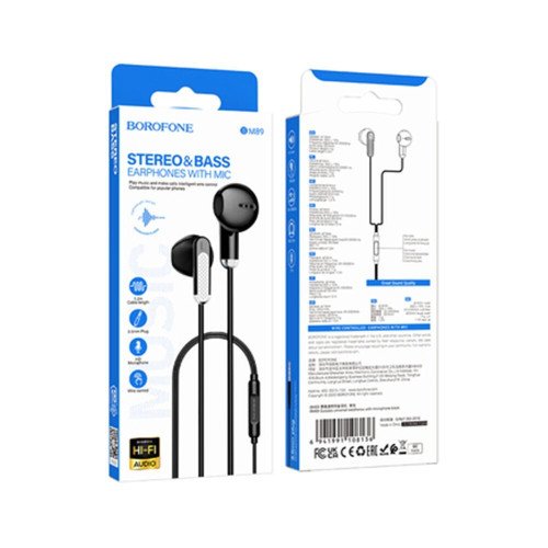 Borofone BM89 Surpass In-ear Handsfree με Βύσμα 3.5mm Μαύρο