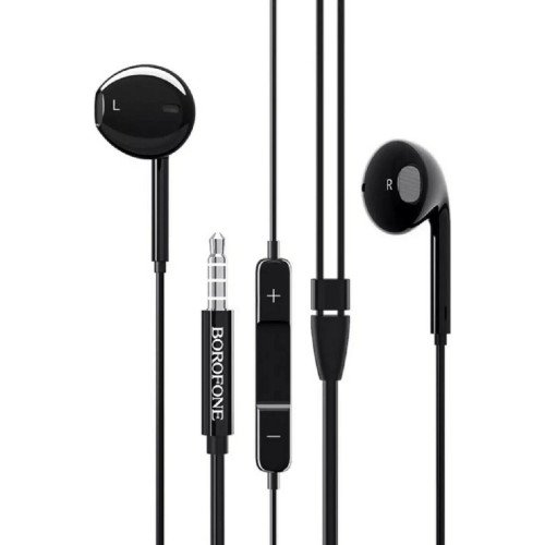 Borofone BM30 Earbuds Handsfree με Βύσμα 3.5mm Μαύρο