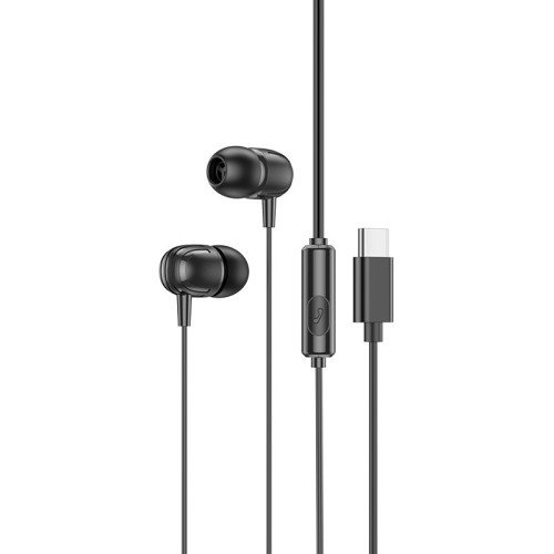 Borofone Bm77 In-ear Handsfree με Βύσμα 3.5mm Jack - Μαύρο