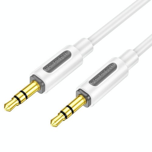 Borofone BL20 AUX True Sound Silicone Audio Cable 3.5mm to 3.5mm (White)