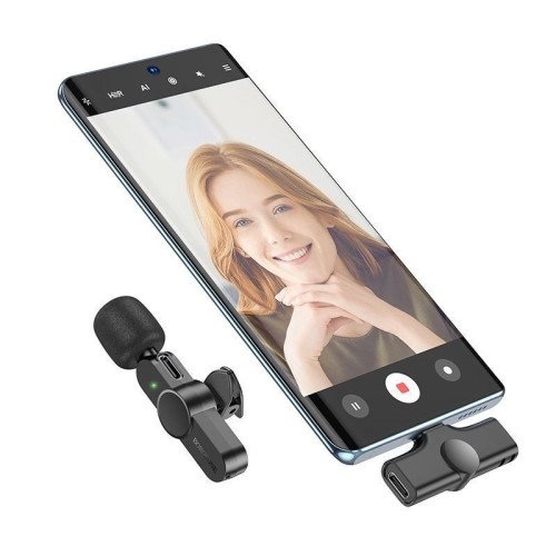 Borofone Ασύρματο Μικρόφωνο BFK12 Trophy (Type-C & Lightning) Σετ Φωνής