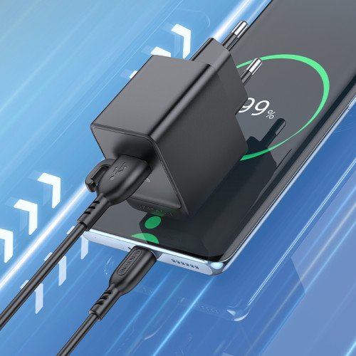 BOROFONE BAS12 Erudite 18W QC3.0 Single Port Charger -  Black