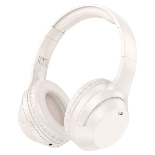 Borofone BO26 Ασύρματα / Ενσύρματα On Ear Ακουστικά με 40 ώρες Λειτουργίας Λευκά