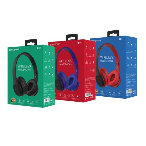 Borofone Bo4 Ασύρματα / Ενσύρματα On Ear Ακουστικά με Ραδιόφωνο με 5 ώρες Λειτουργίας Μαύρα