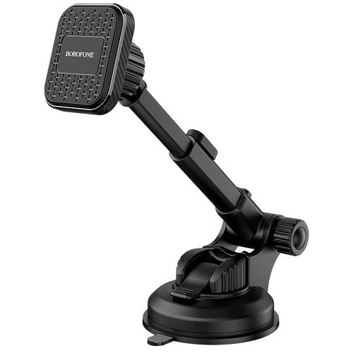 Borofone Βάση Κινητού Αυτοκινήτου BH21 Μαύρο με Ρυθμιζόμενα Άγκιστρα