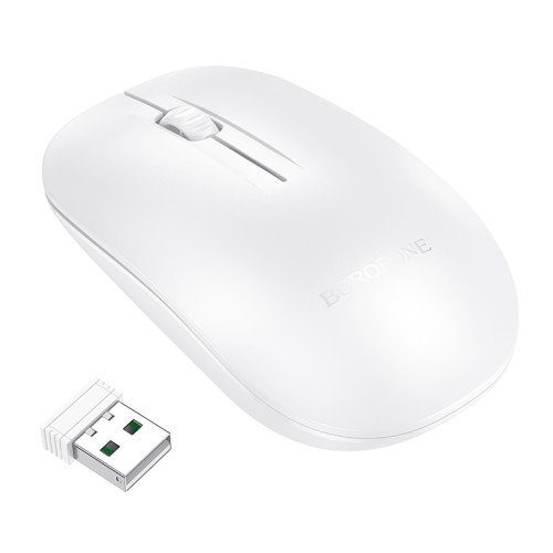 Borofone BG7 Platinum 2.4G business wireless mouse - White