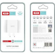 XO Φορτιστής Χωρίς Καλώδιο με 2 Θύρες USB-A Quick Charge 3.0 Λευκός (L65)