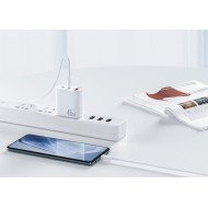 XO Φορτιστής Χωρίς Καλώδιο με Θύρα USB-A και 2 Θύρες USB-C 45W Power Delivery / Quick Charge 3.0 Λευκός (L117)