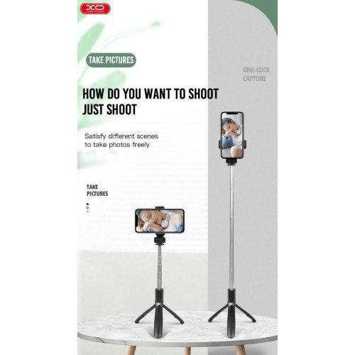 XO SS08 Selfie Stick Τρίποδο Κινητού με Bluetooth Μαύρο