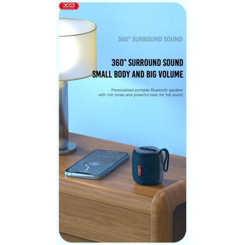 XO F38 Thor Ηχείο Bluetooth 5W με Διάρκεια Μπαταρίας έως 2.5 ώρες Μαύρο