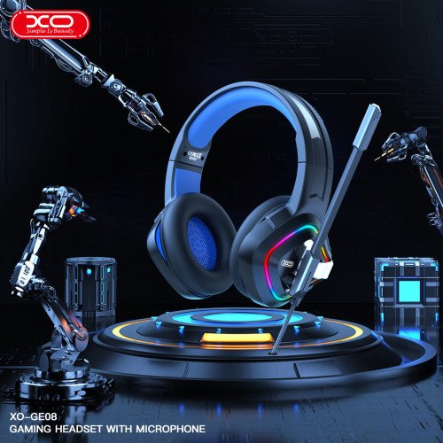 XO GE-08 Over Ear Gaming Headset με σύνδεση 2x3.5mm / USB