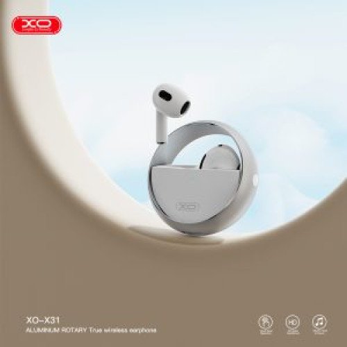 XO X31 Gyro In-ear Bluetooth Handsfree Ακουστικά με Θήκη Φόρτισης Λευκά
