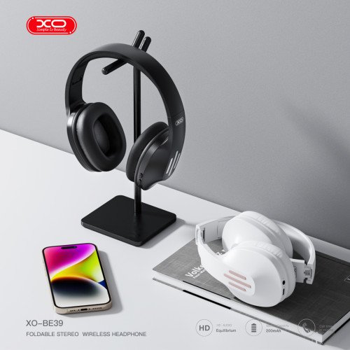 XO BE39 Ασύρματα Bluetooth Over Ear Ακουστικά με 8 ώρες Λειτουργίας Μαύρα