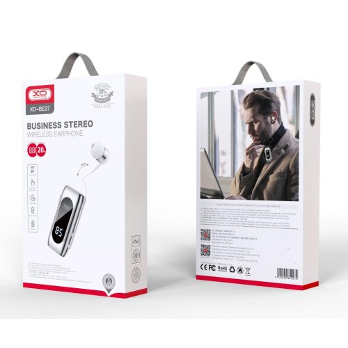 XO BE37 In-ear Bluetooth Handsfree Ακουστικά Ασημί