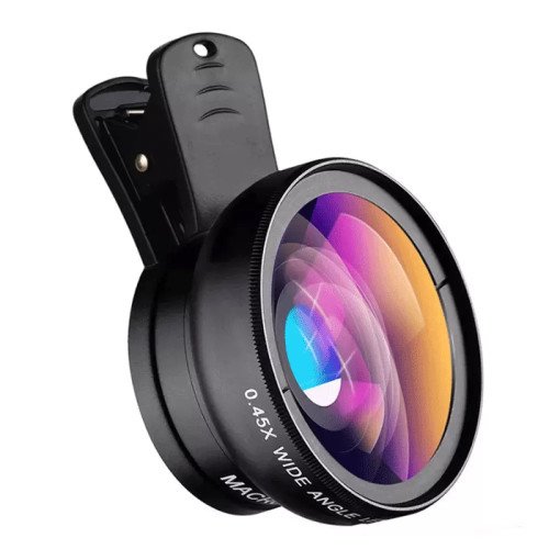 Φακός Κάμερας 0.45x Zoom με Clip on 37mm Phone Lens - Χρώμα: Μαύρο