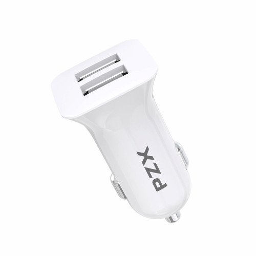 PZX C901 Φορτιστής Αυτοκινήτου με 2x Θύρες USB 3A Λευκό