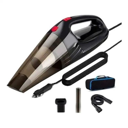 Ισχυρότατο Σκουπάκι Αυτοκινήτου με Μακρύ Σωλήνα, Βουρτσάκι & Θήκη Μεταφοράς - High-Power Car Vacuum Cleaner 12V VC-111 - Χρώμα: Μαύρο