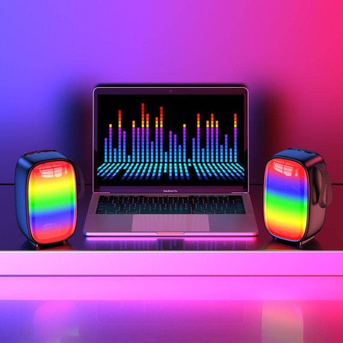 Kakusiga KSC-827 Ηχείο Bluetooth LED 5W Μαύρο