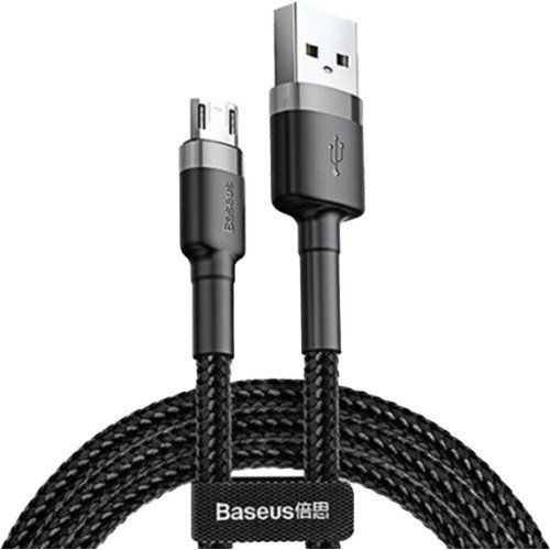 Καλώδιο Baseus Cafule Braided USB 2.0 σε Micro USB 1m (CAMKLF-BG1) - Χρώμα: Μαύρο