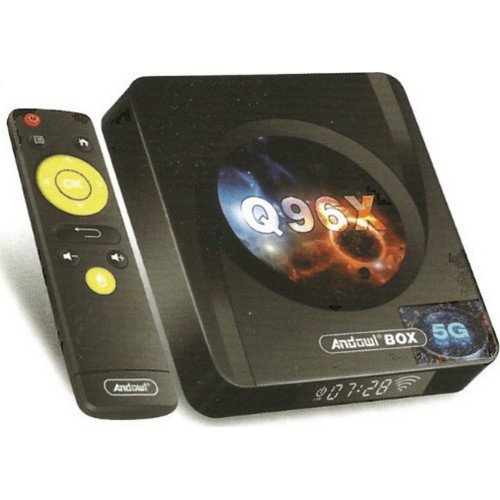 TV Box 4K UHD με Wi-Fi, 4GB RAM, 64GB Αποθηκευτικό Χώρο & Λειτουργικό με Android 10.0 Andowl Q96X