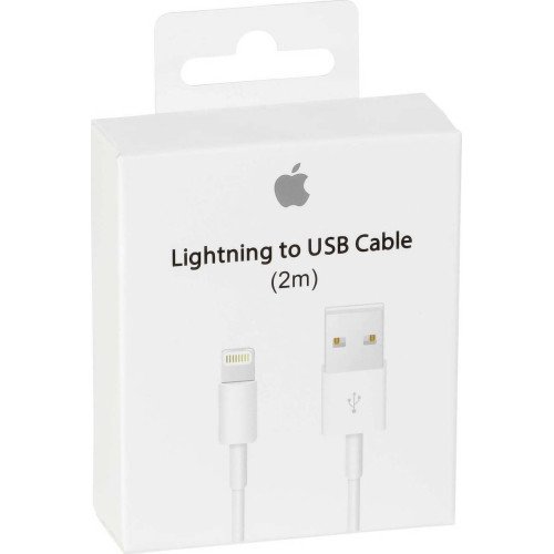 Καλώδιο Φόρτισης & Μεταφοράς Δεδομένων Apple USB-A σε Lightning 2m (MD819ZM/A) - Χρώμα: Λευκό