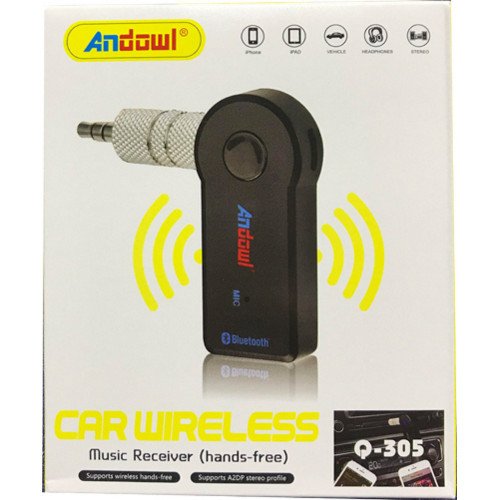 Andowl Q-305 Bluetooth Αυτοκινήτου για το Ηχοσύστημα (AUX / Audio Receiver) - Χρώμα: Μαύρο