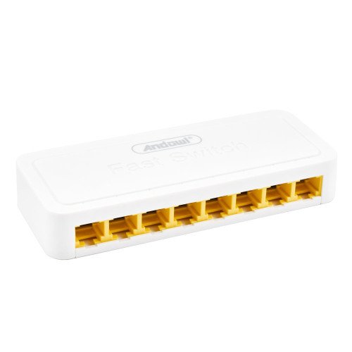 Andowl Q-JH03 Unmanaged L2 Switch 100Mbps με 8 Θύρες Ethernet - Χρώμα: Άσπρο
