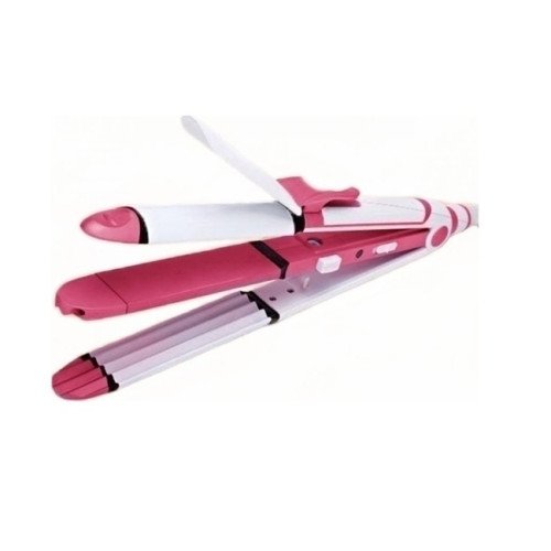 Kemei KM-1291 Επαγγελματική Πρέσα Μαλλιών με Κεραμικές Πλάκες 40W Ροζ