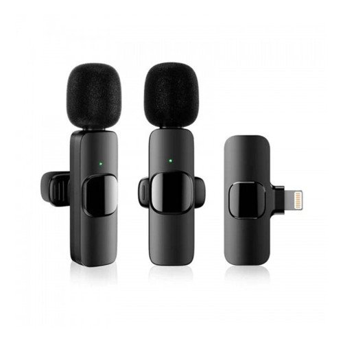 Ασύρματο Μικρόφωνο Επαφής K9 με Υποδοχή Lightning - Χρώμα: Μαύρο