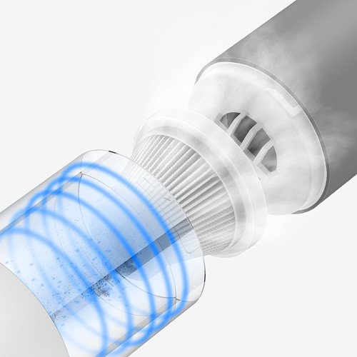 Remax XC-1 Επαναφορτιζόμενο Σκουπάκι Αυτοκινήτου Στερεών 12V - Χρώμα: Λευκό