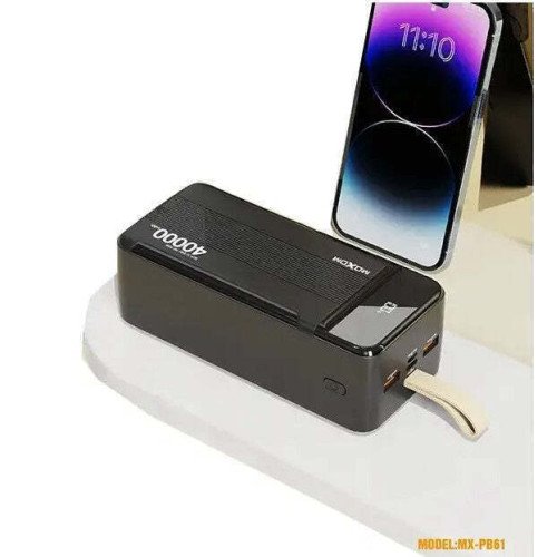 Moxom MX-PB61 PowerBank 40000mAh 22.5W με 2 Θύρες USB-A & Θύρα USB-C Quick Charge 3.0 Μαύρο