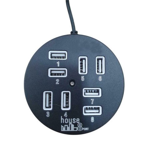 Hi-Speed USB 2.0 Hub 8 Θυρών με Σύνδεση USB-A 60cm - Χρώμα: Μαύρο