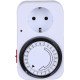 Μηχανικός Χρονοδιακόπτης Πρίζας Ημερήσιος 24 Hours TG-14A - Χρώμα: Λευκό