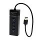 Αντάπτορας USB Hub με 4 USB 3.0 Θύρες 303 - Χρώμα: Μαύρο