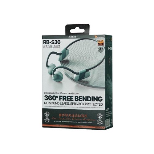 Remax RB-S36 Bone Conduction Bluetooth Handsfree Ακουστικά με Αντοχή στον Ιδρώτα Μαύρα
