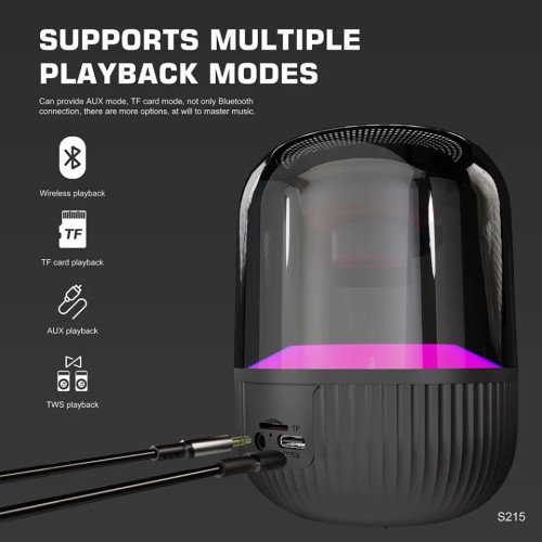 Lenyes S215 Ασύρματο Bluetooth Ηχείο Μαύρο