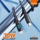 Moxom MX-CB166 LED USB-C σε Lightning Καλώδιο 30W 1.5m Μαύρο