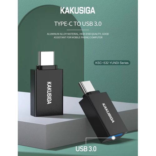 KAKUSIGA KSC-532 Αντάπτορας OTG Type-C σε USB Μαύρο