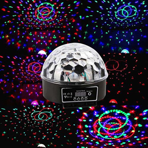 Crystal Magic Ball Light Bluetooth Διακοσμητικό Φωτιστικό με Φωτισμό RGB Party Light LED - Χρώμα: Μαύρο