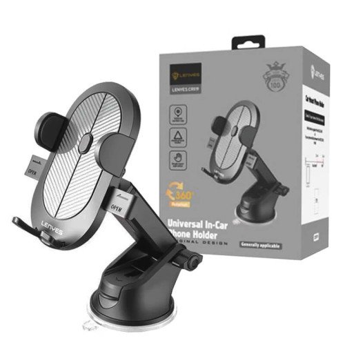 Lenyes CR119 Βάση Αυτοκινήτου Στήριξης Κινητού - Χρώμα: Μαύρο