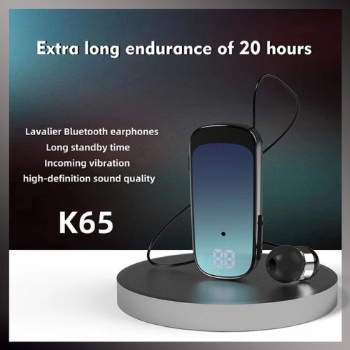 K65 In-ear Bluetooth Handsfree Ακουστικό Μαύρο