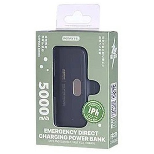 Remax RPP-632 PowerBank Capsule Series 2A Type-C Άμεσης Φόρτισης Έκτακτης Ανάγκης 5000mAh - Χρώμα: Μαύρο