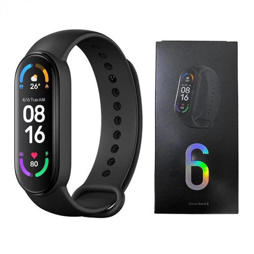 Αδιάβροχο SmartWatch Smart Band 6 με Παλμογράφο - Χρώμα: Μαύρο