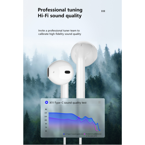 JELLICO EP2A Ενσύρματα Ακουστικά με Type-C & Μικρόφωνο 1.2M - Λευκό