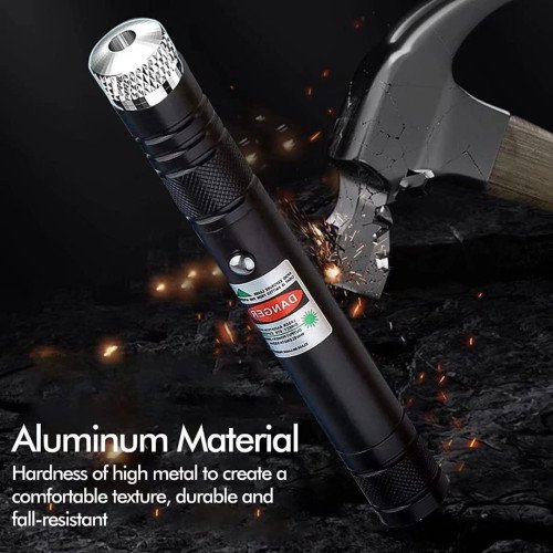 Pointer Επαναφορτιζόμενο Laser Pointer Dot 5000mW 532nm με Πράσινο Laser - Χρώμα: Μαύρο