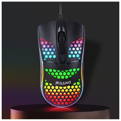 JEQANG JM-102 RGB Ενσύρματο Gaming Ποντίκι Μπλε