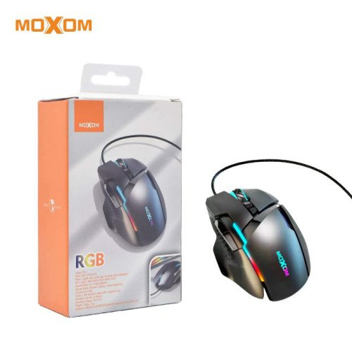Moxom MX-MS13 RGB Ενσύρματο Gaming Ποντίκι 7200 DPI - Χρώμα: Μαύρο