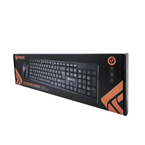Mixie X70S Σετ Πληκτρολόγιο & Ποντίκι Αγγλικό US - Χρώμα: Μαύρο