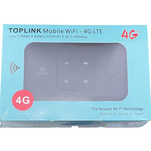 TOPLINK Επαναφορτιζόμενος Φορητός Ενισχυτής Σήματος Mobile Wifi 4G LTE Booster 150Mbps 2100mAh - Χρώμα: Μαύρο